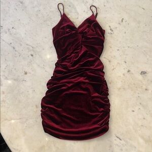 Lucy in the Sky Burgundy Velvet Dress